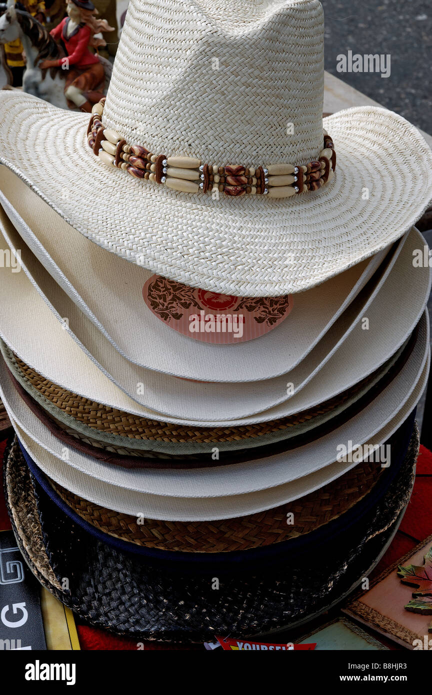 A stack of cowboy hats Stock Photo