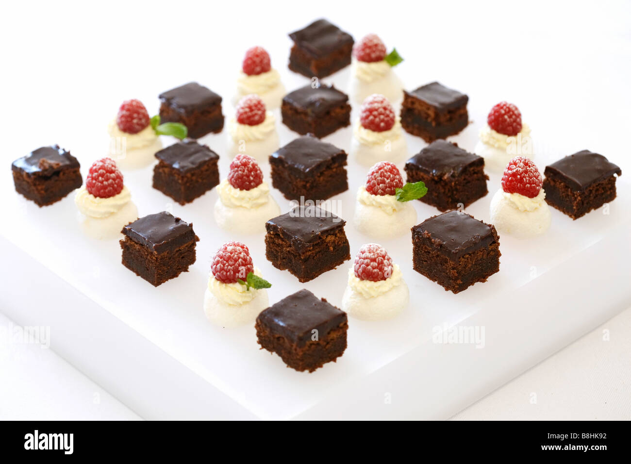 Chocolate raspberry squares hi-res stock photography and images - Alamy