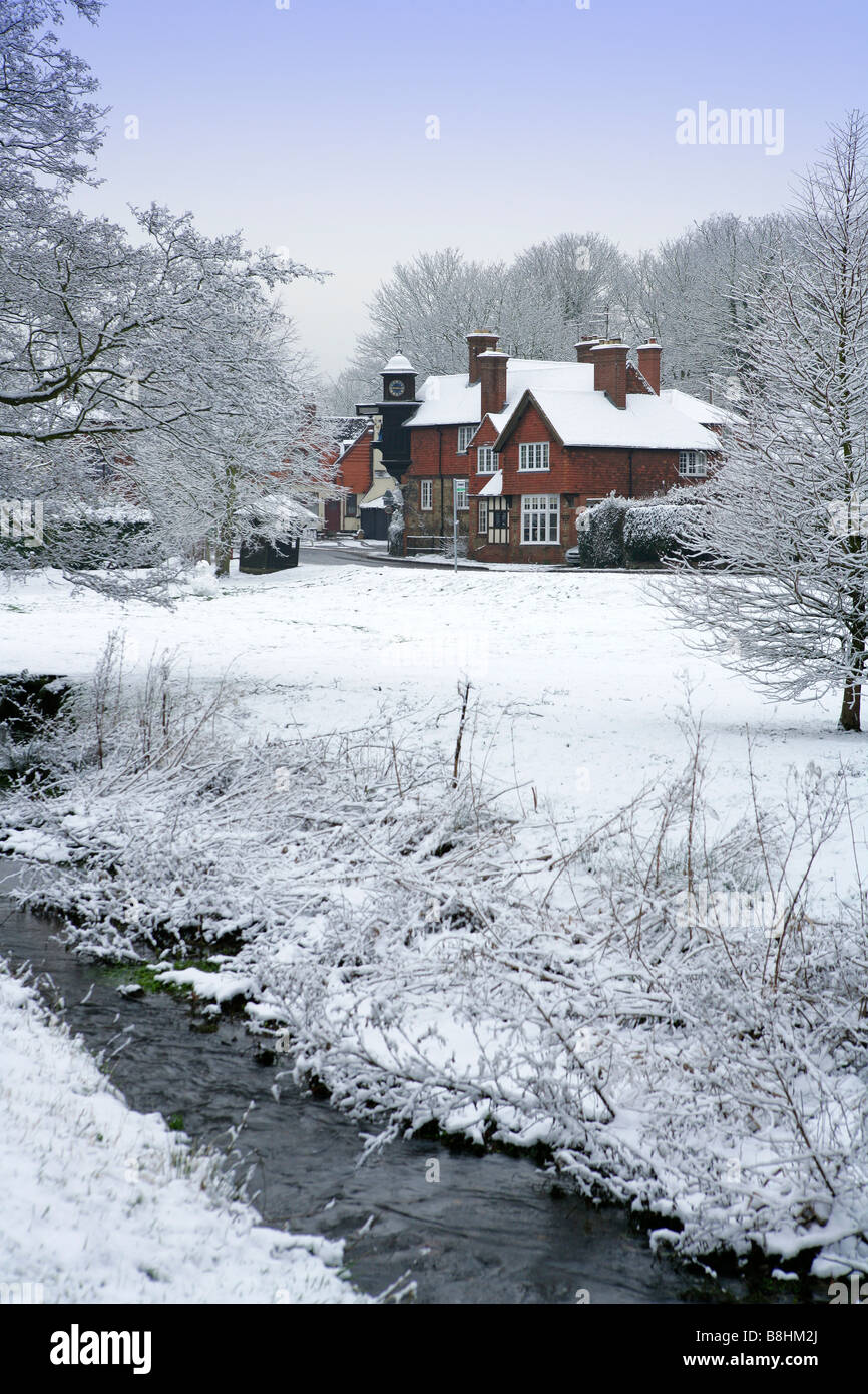 "Abinger Hammer" in [snow Surrey] England Stock Photo Alamy