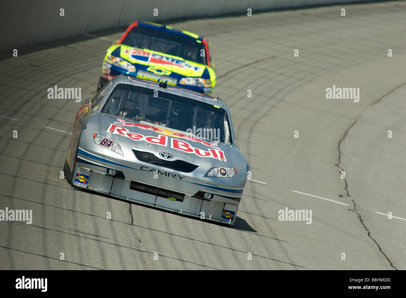AJ Allmendinger drives the Red Bull Toyota Camry at the LifeLock 400 at Michigan International Speedway, 2008. Stock Photo