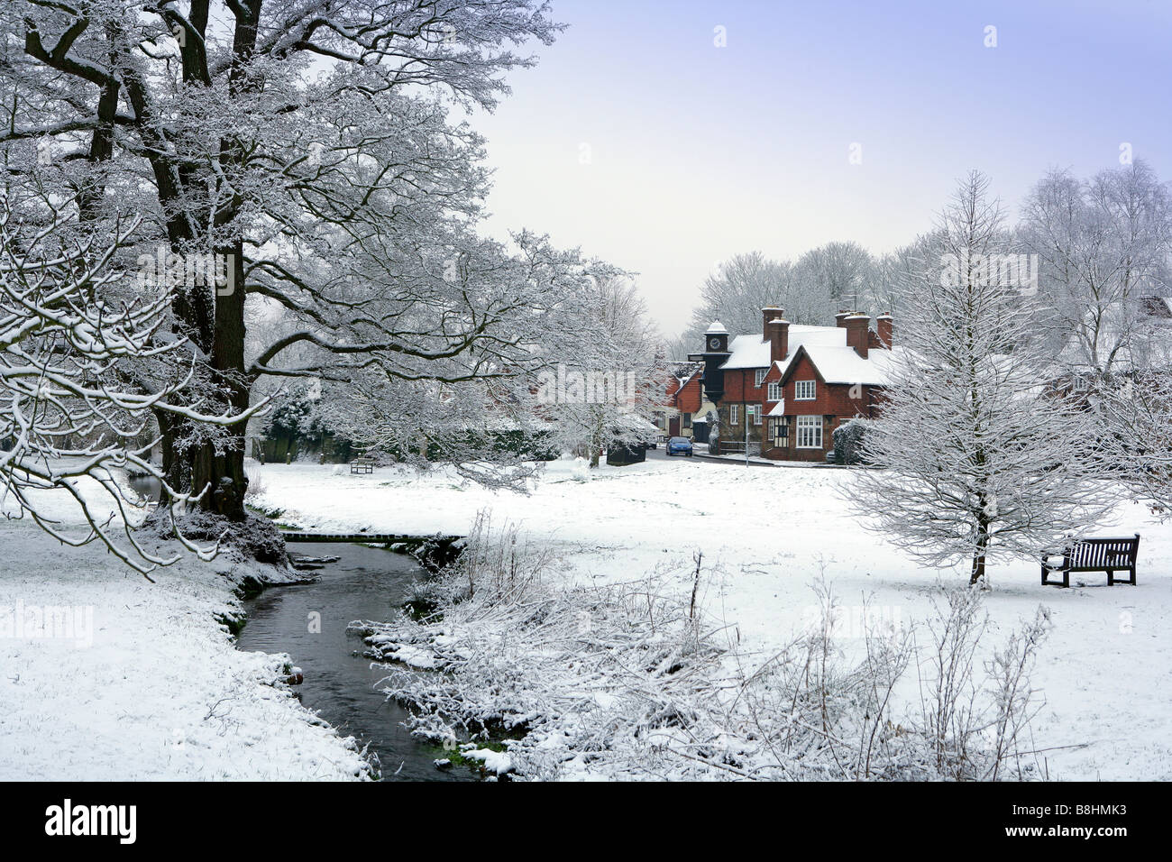"Abinger Hammer" in [snow Surrey] England Stock Photo Alamy