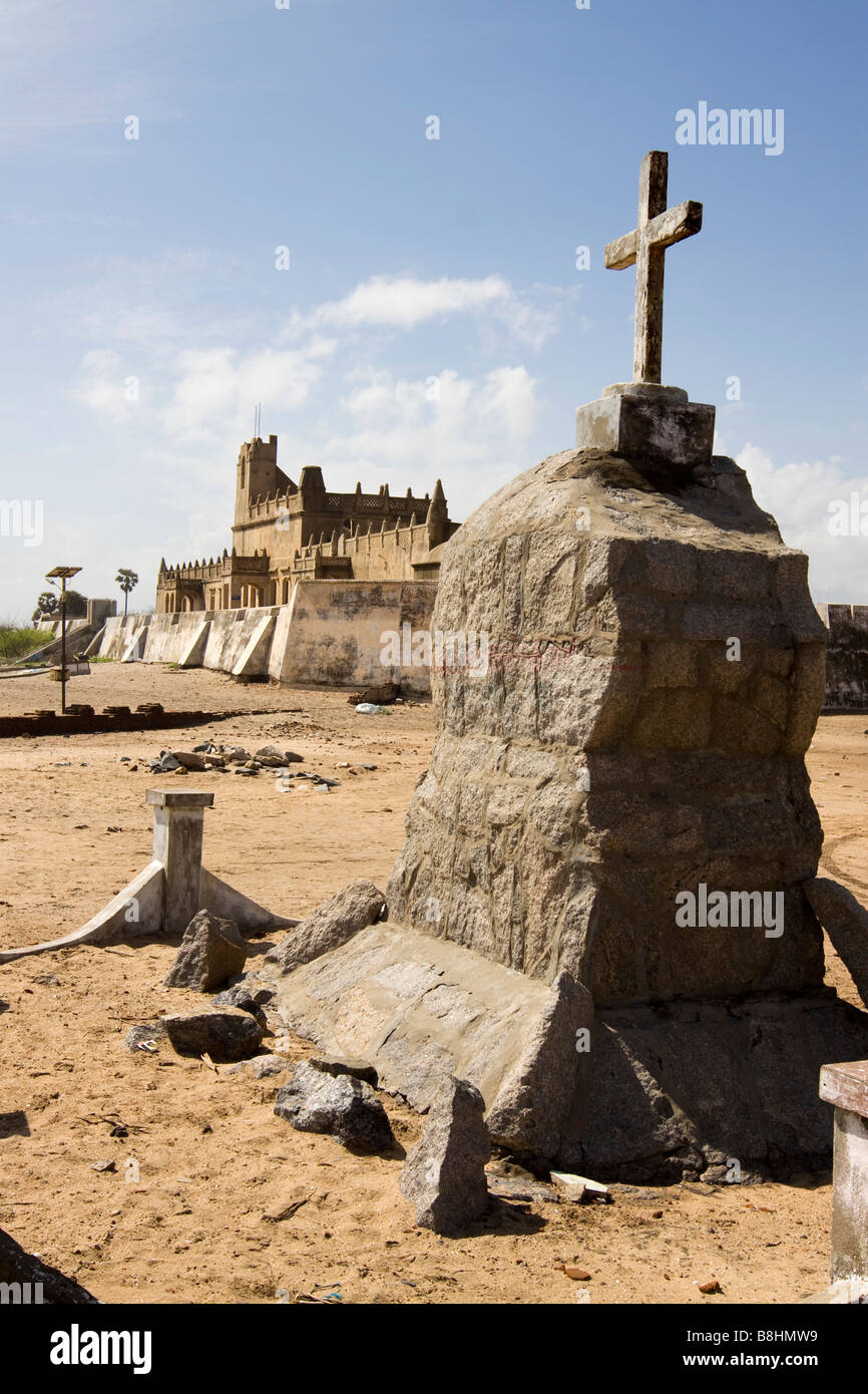 India Tamil Nadu Tranquebar Tharangambadi old Danish colonial coastal fort Stock Photo