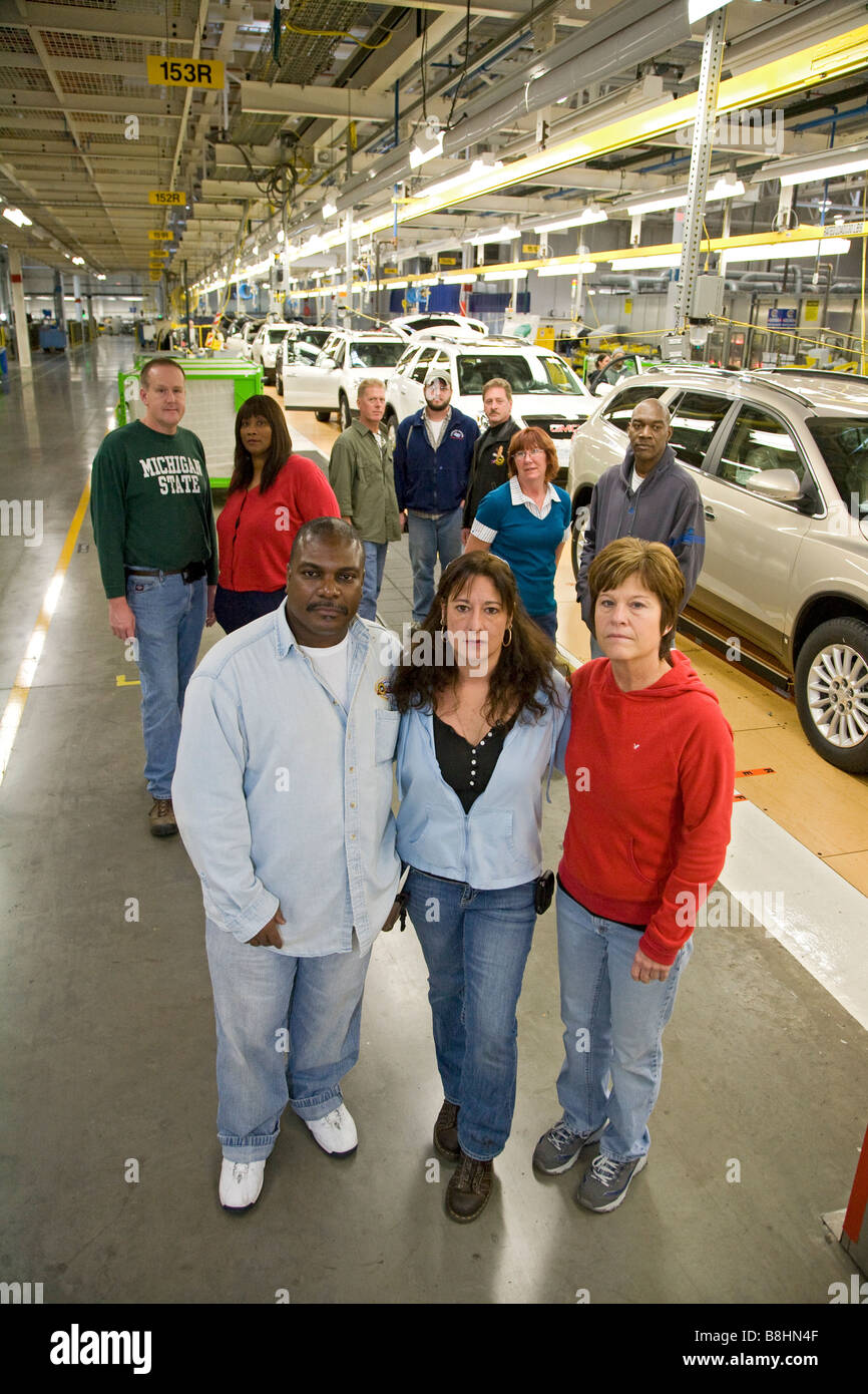 Lansing Michigan Members of UAW Local 602 at General Motors Delta Township assembly plant Stock