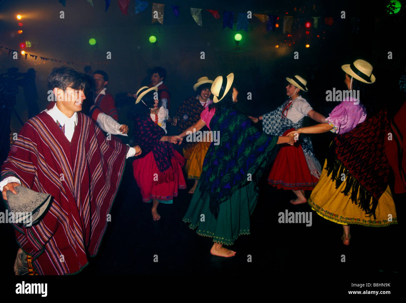 Ecuadorans, Ecuadoran people, celebrating, Noche Quitena, festival