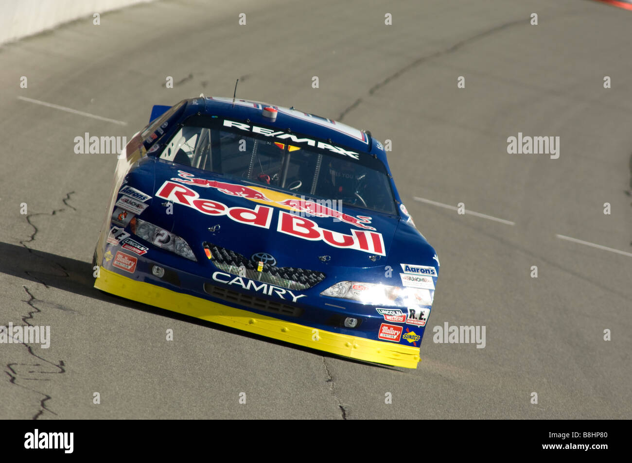 Scott Speed races the Red Bull Toyota Camry in the ARCA Re/Max race at Michigan International Speedway, 2008. Stock Photo
