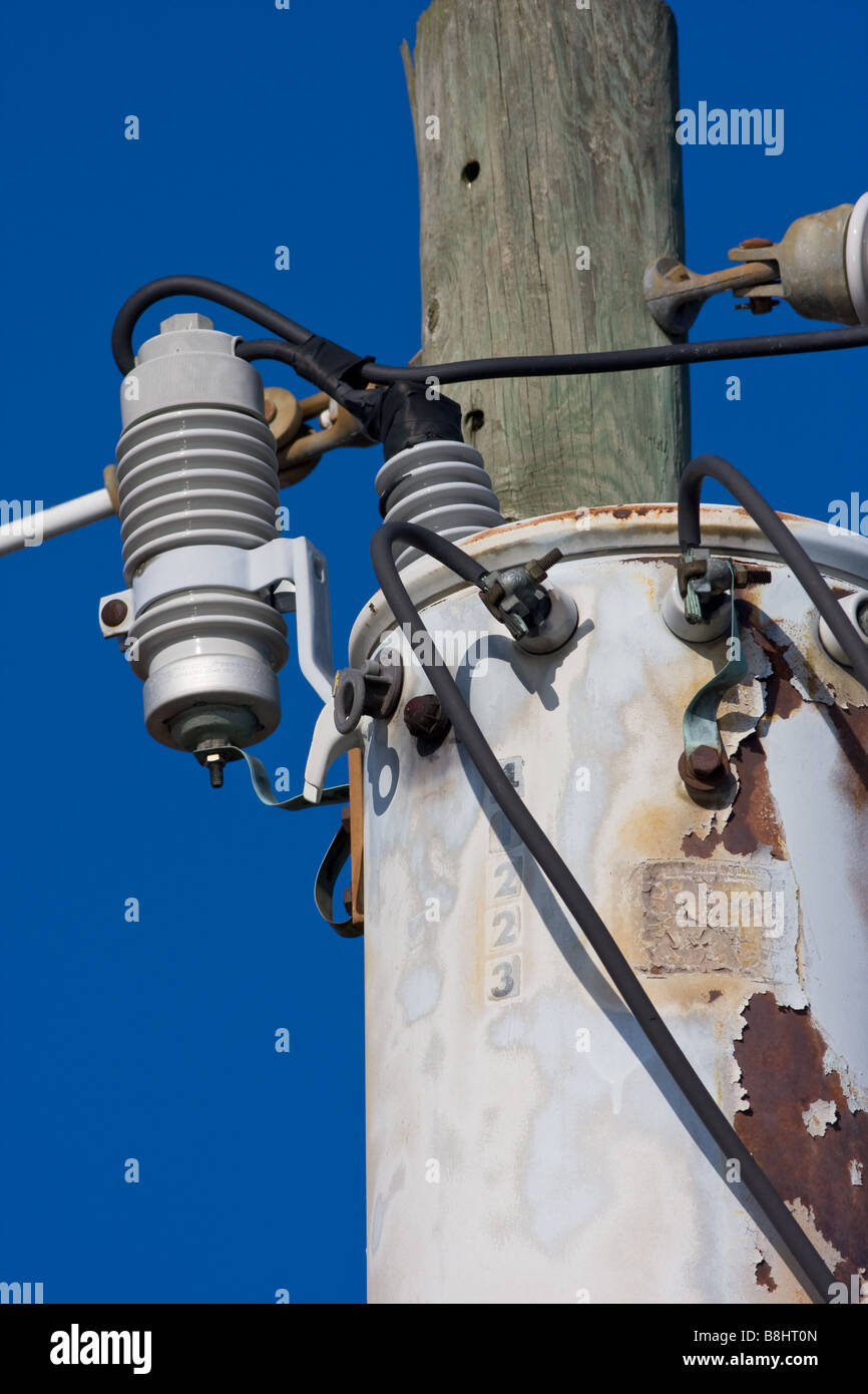 Pole mounted electrical transformer hires stock photography and images