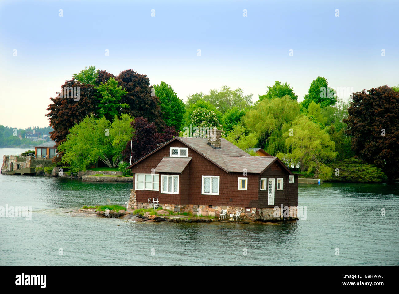 The 1000 Islands Cruise on the St Lawrence River which borders Canada
