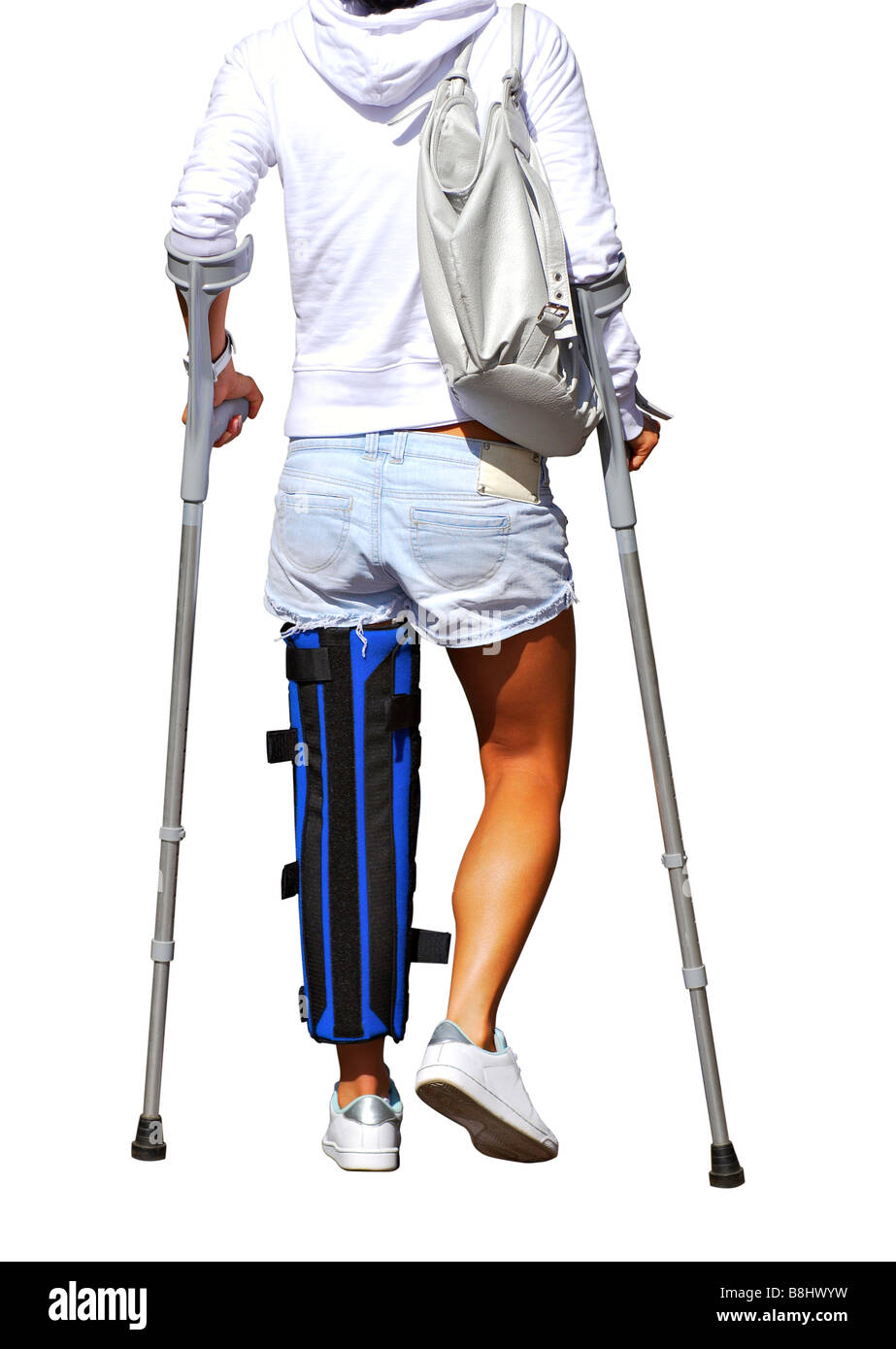 Girl On Crutches High Resolution Stock Photography and Images Alamy