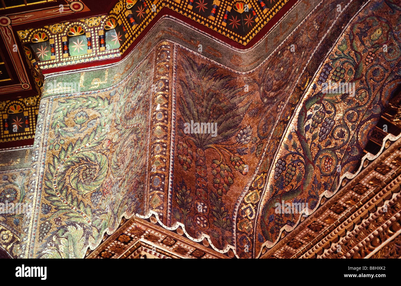 The Dome Of The Rock Jerusalem Interior Mosaic Decoration