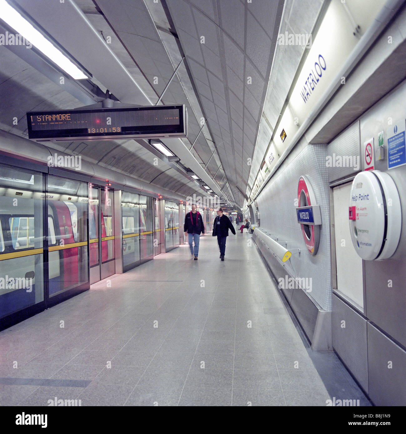 Platform edge doors at Waterloo Station on the Jubilee Line Extension