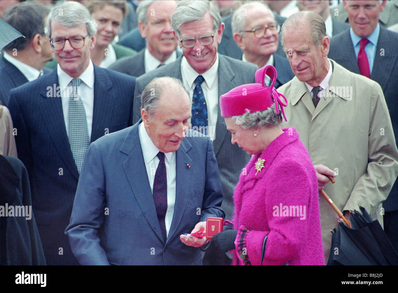 Heads of State Queen Elizabeth II and President Francoise Mitterrand