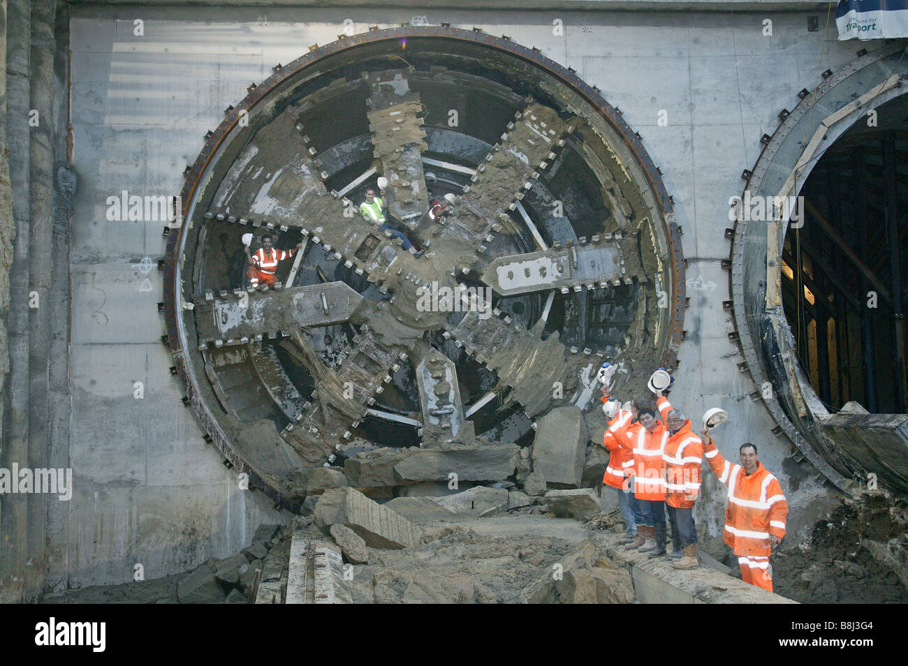 8.15m earth pressure balance Boring Machine 'Bertha' breakthrough at