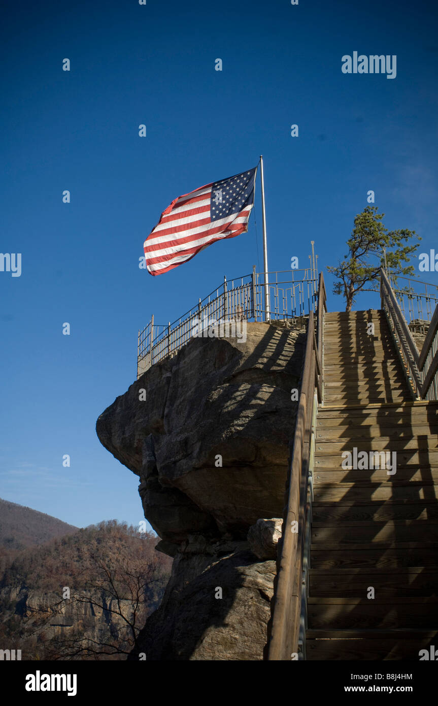 Chimney rock american flag hi-res stock photography and images - Alamy