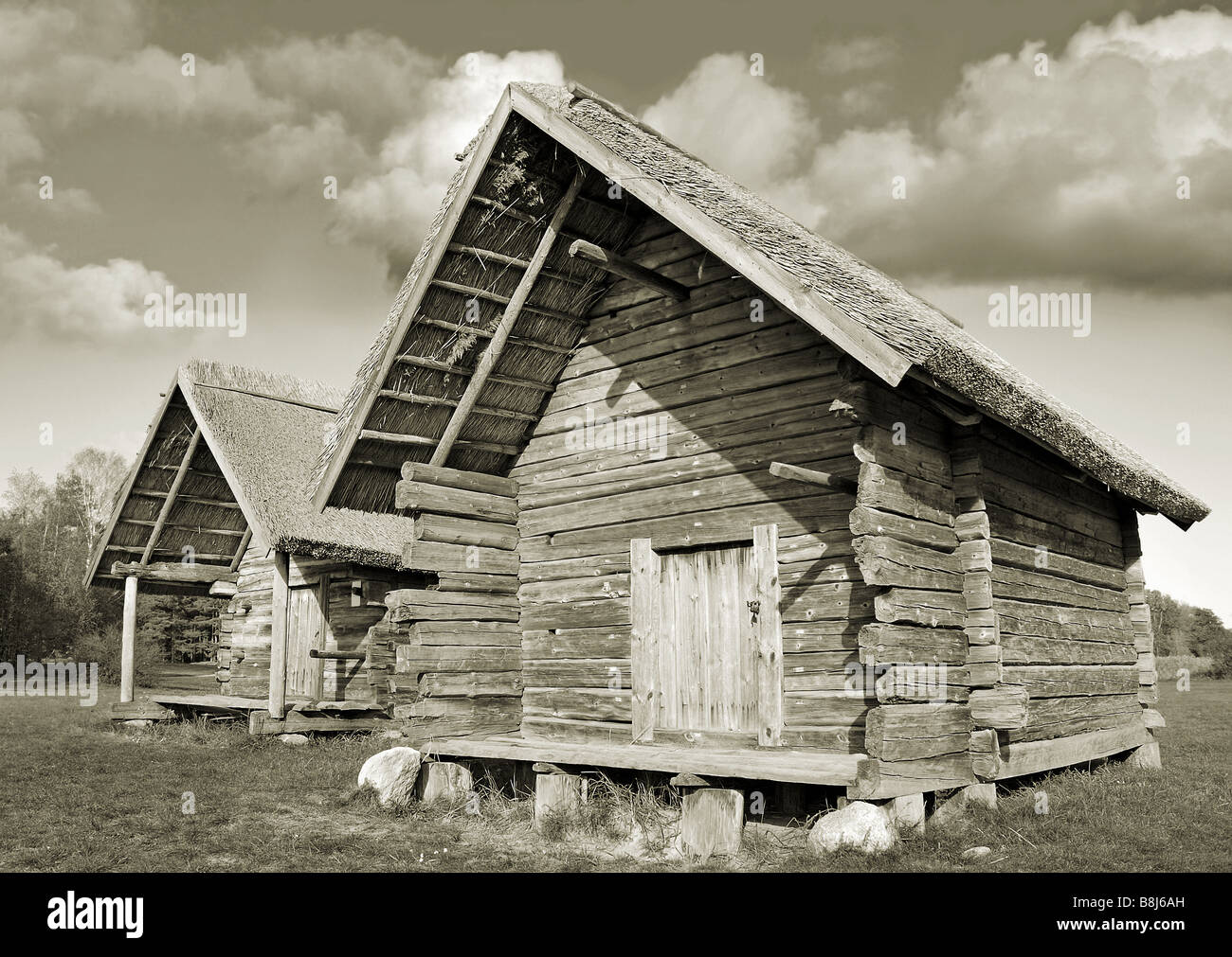 The thrown village in the Latvian province Stock Photo