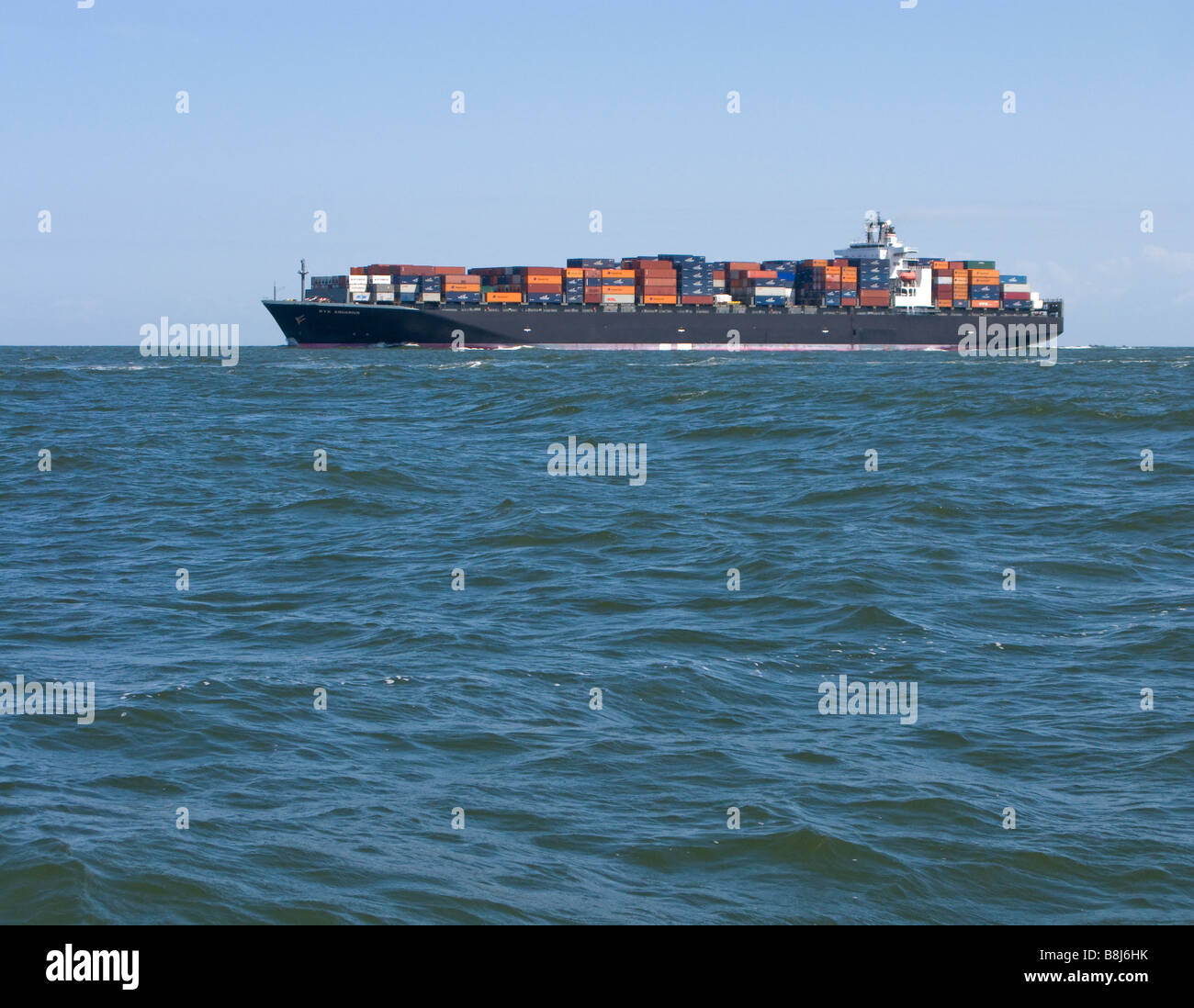 Container Ship on the Sea Stock Photo - Alamy