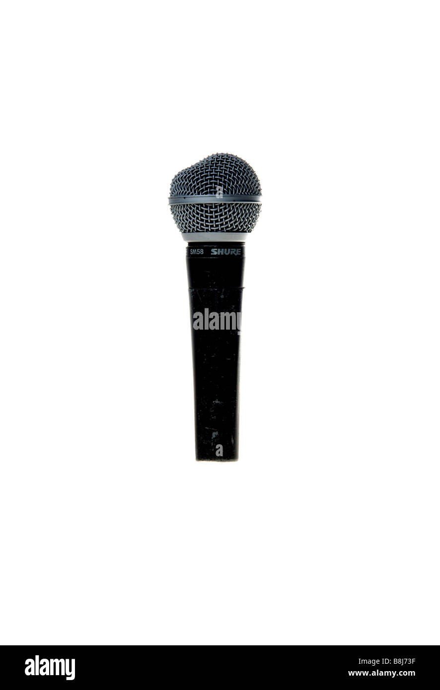 Microphone on white background Stock Photo