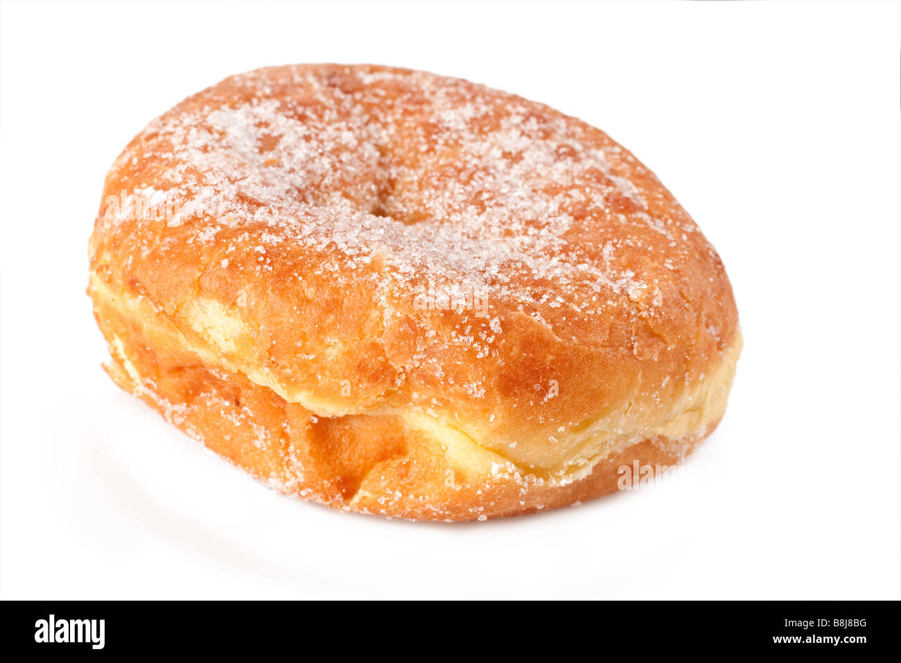 A single fresh Polish doughnut called Paczek Stock Photo