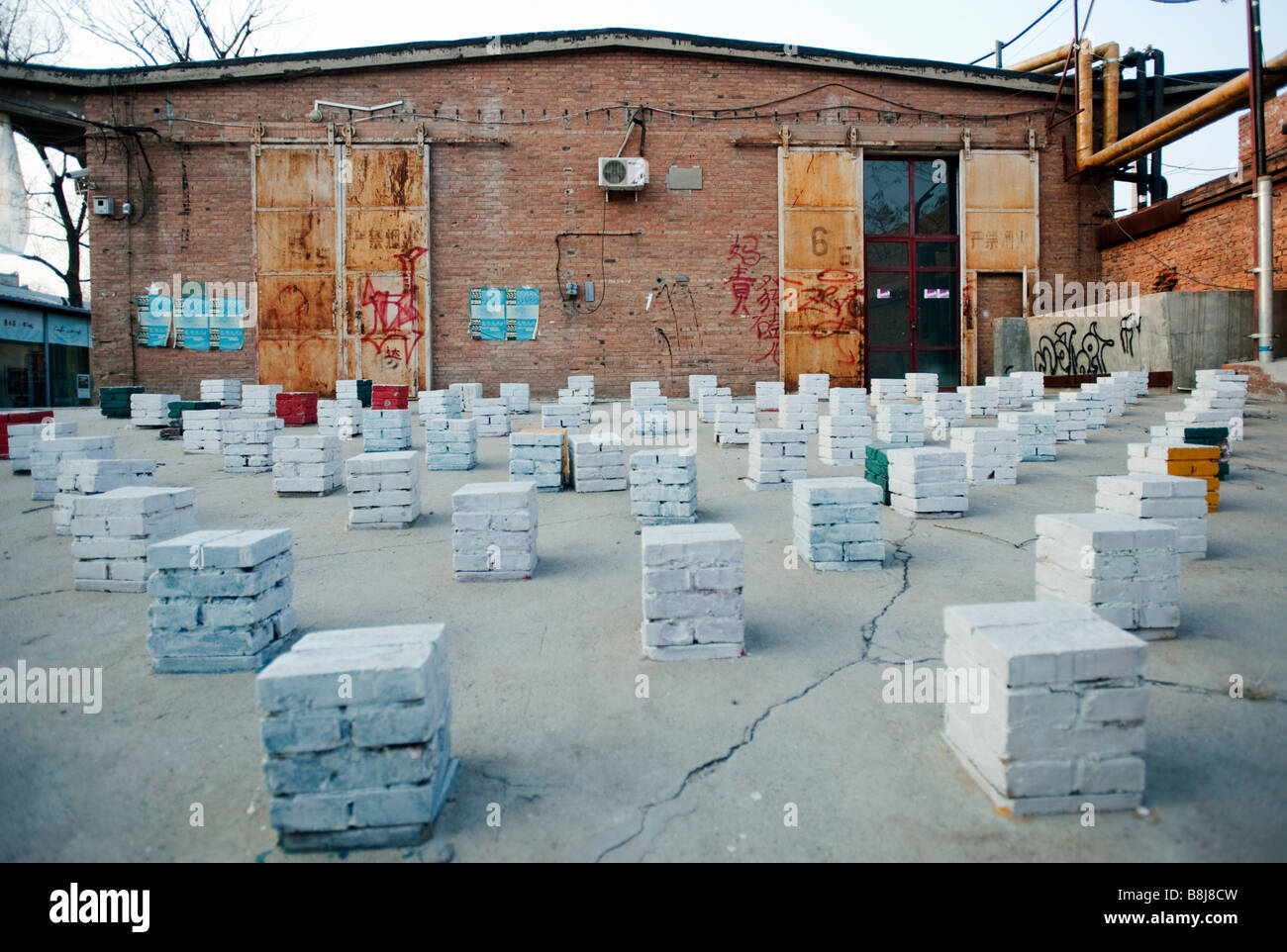 Outdoor modern art installation exhibit at 798 Factory Art District in ...
