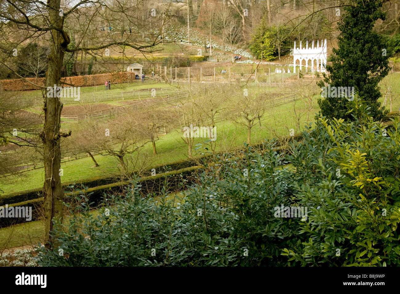 View of Painswick Rococo Garden, Gloucestershire, UK Stock Photo