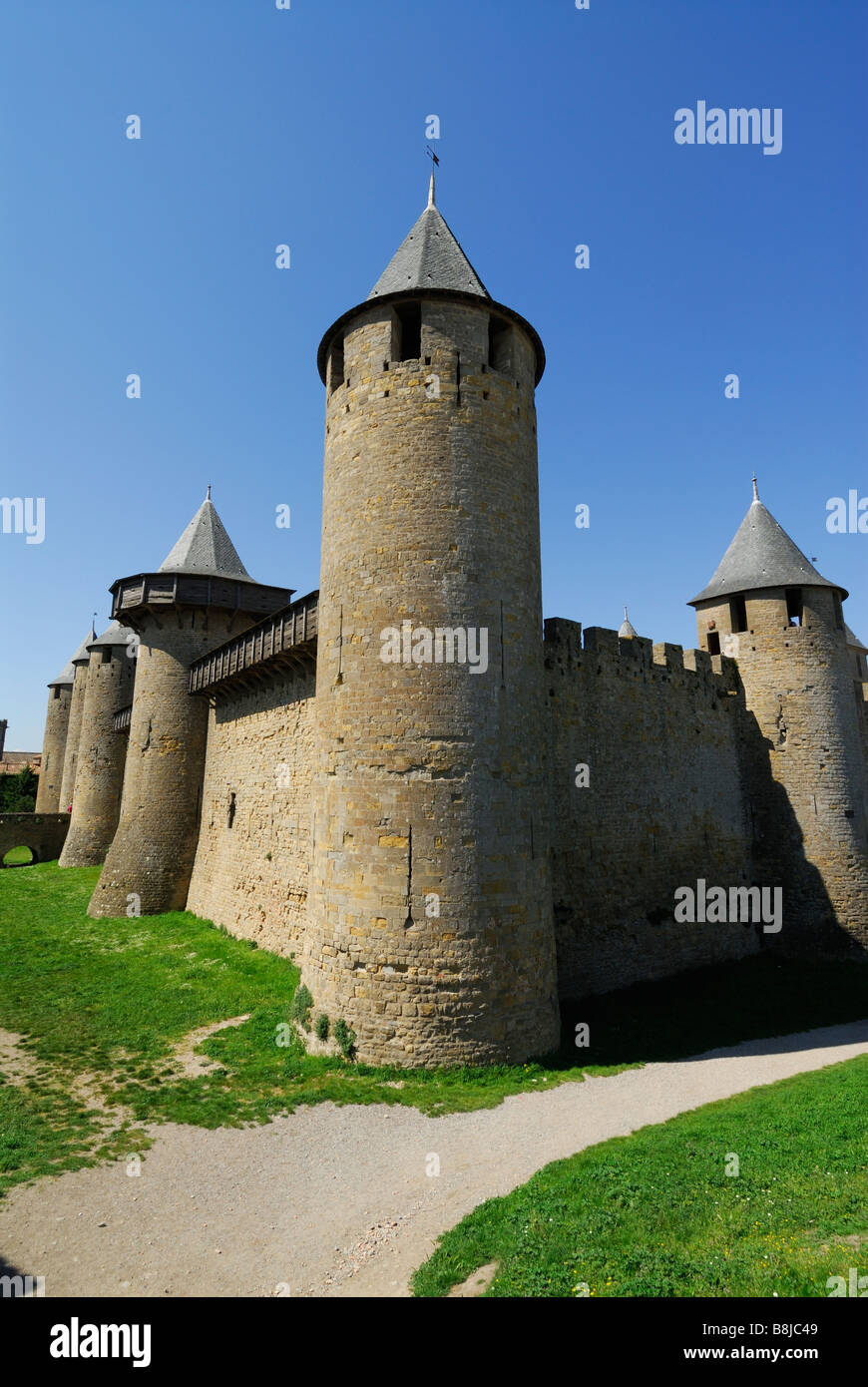 The medieval castle of Carcassonne France Stock Photo