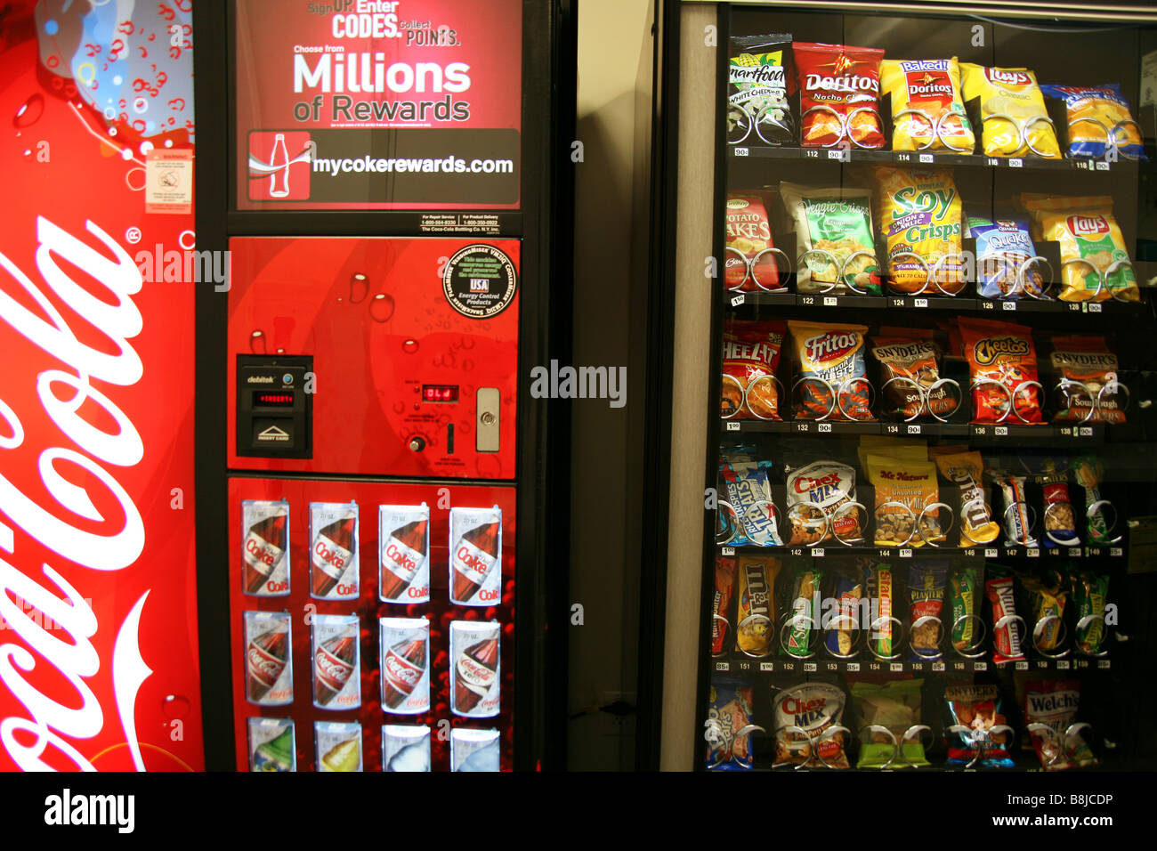 Soda and snacks vending machines Stock Photo - Alamy