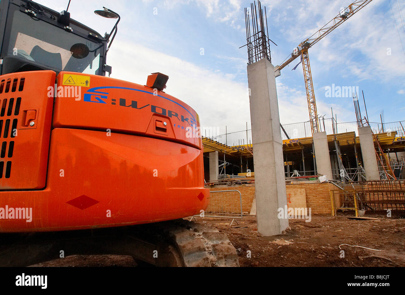 Construction of new apartments at Taunton cricket club Stock Photo Alamy