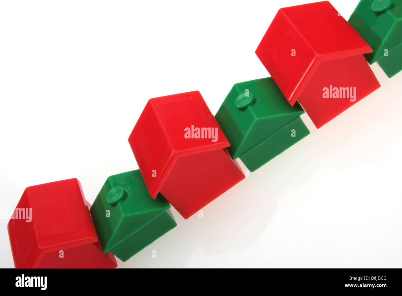 Row of Monopoly houses Stock Photo Alamy