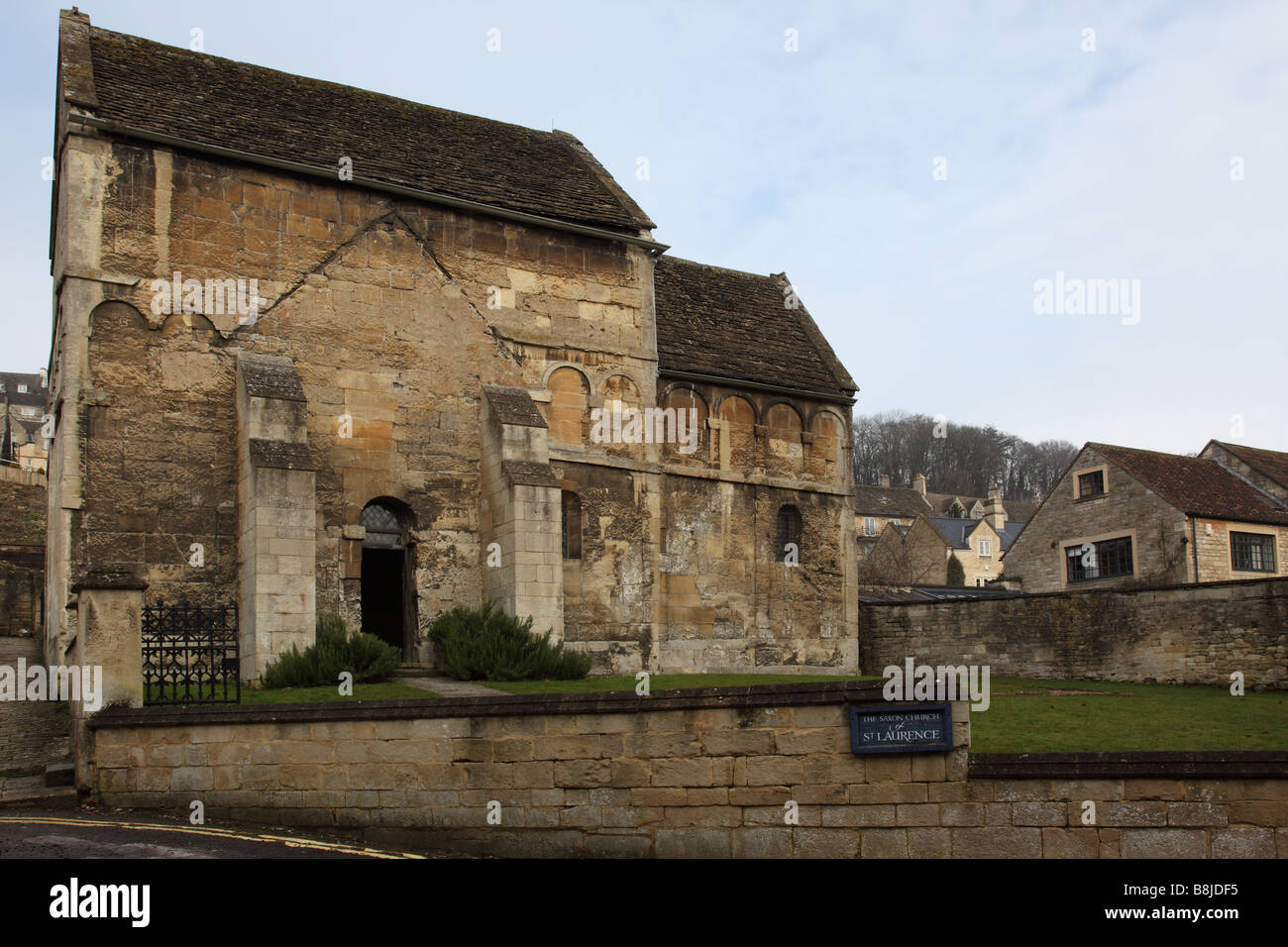 The Grade 1 Listed Anglo-Saxon church of St Laurence, Bradford on Avon, Wiltshire, England, UK Stock Photo