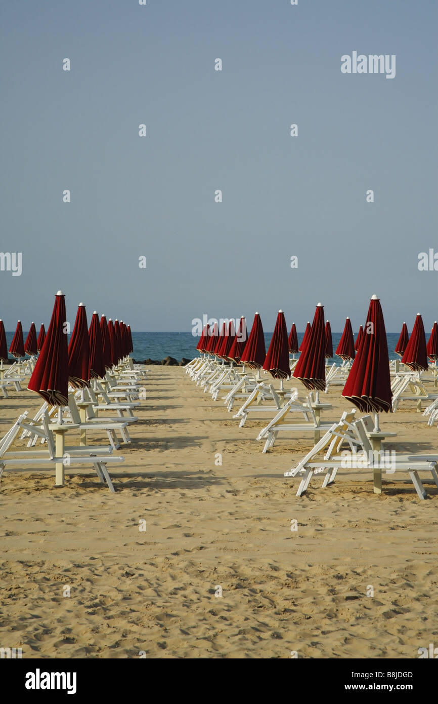 Italian beach, Adriatic sea Stock Photo - Alamy