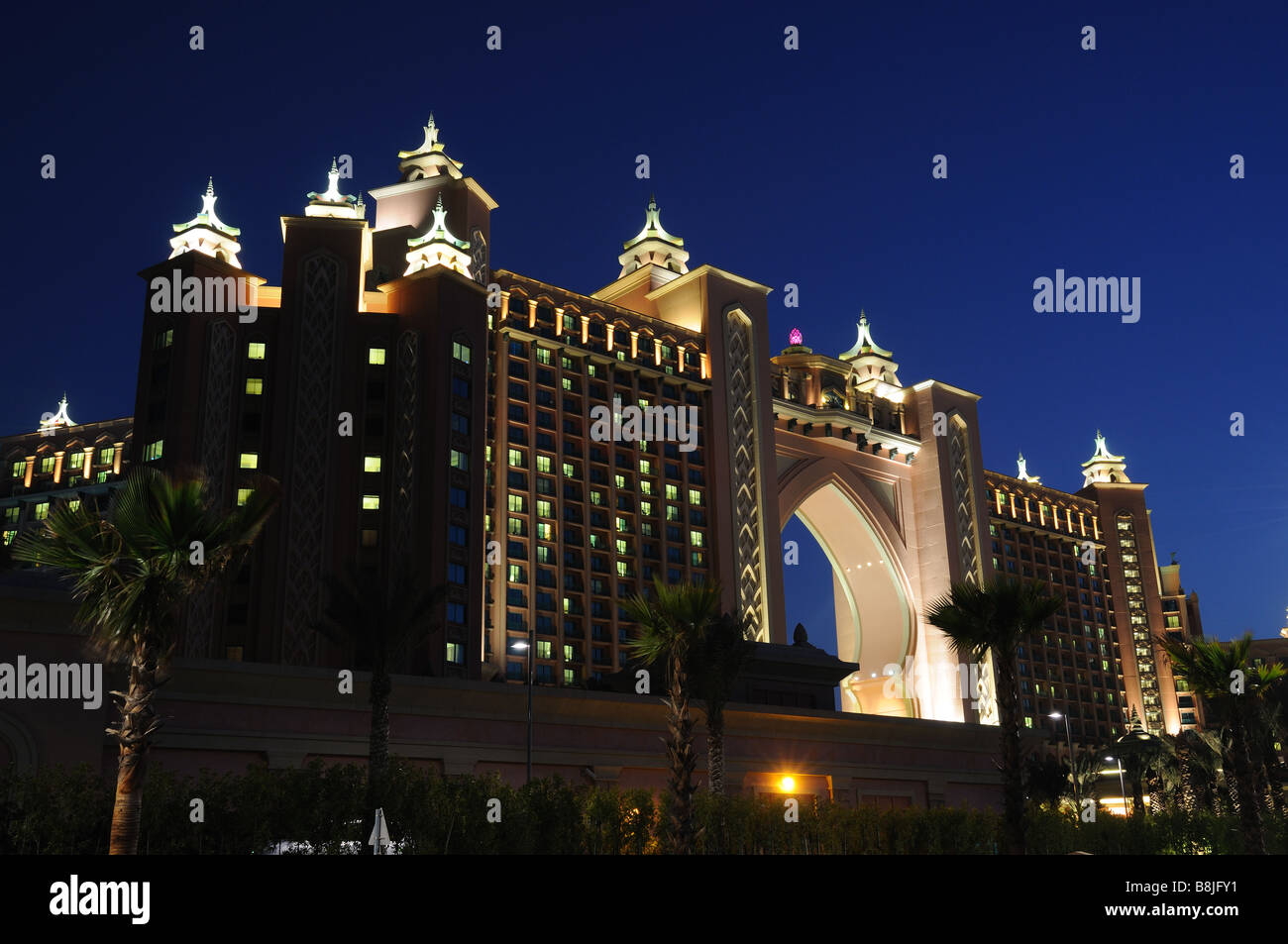 Hotel Atlantis on the Palm Jumeirah in Dubai, United Arab Emirates Stock Photo