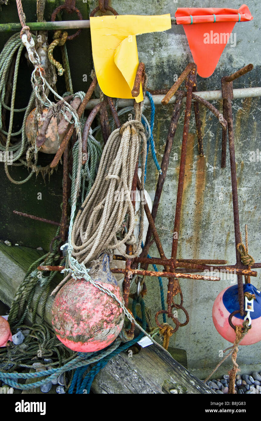 Fisherman's paraphenalia at Sheringham, Norfolk Stock Photo