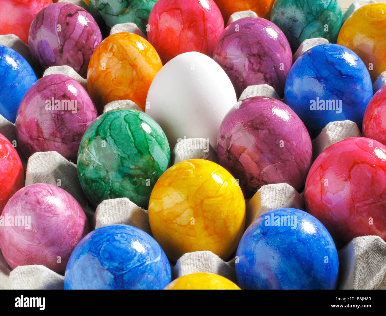 Gefaerbte Eier Easter Easter Egg Stock Photo