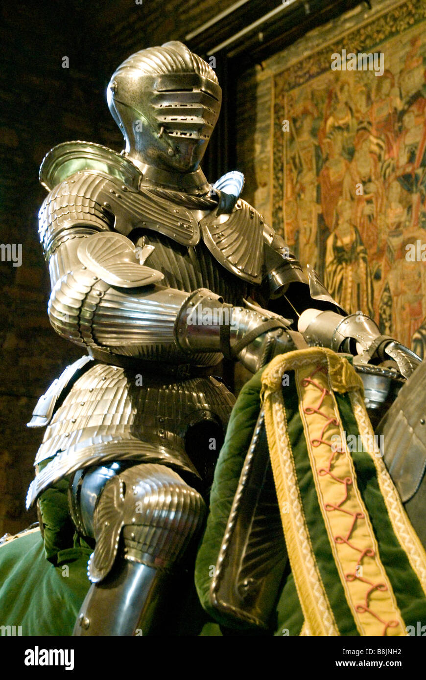Suit of armour in Dean Castle , Kilmarnock , Ayrshire , Scotland Stock Photo