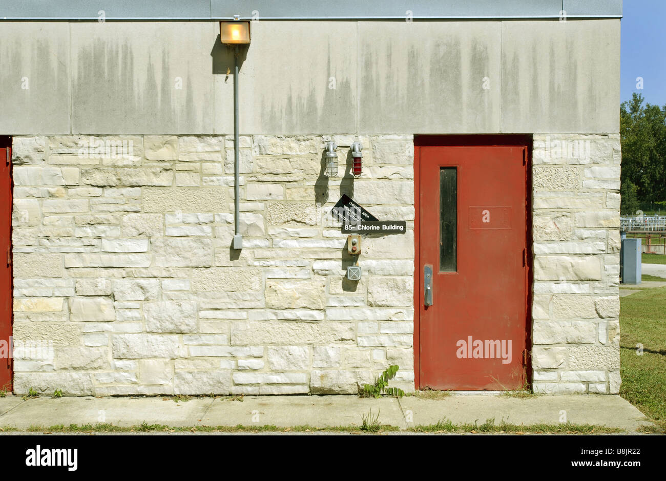 A municipal waste water treatment plant Stock Photo