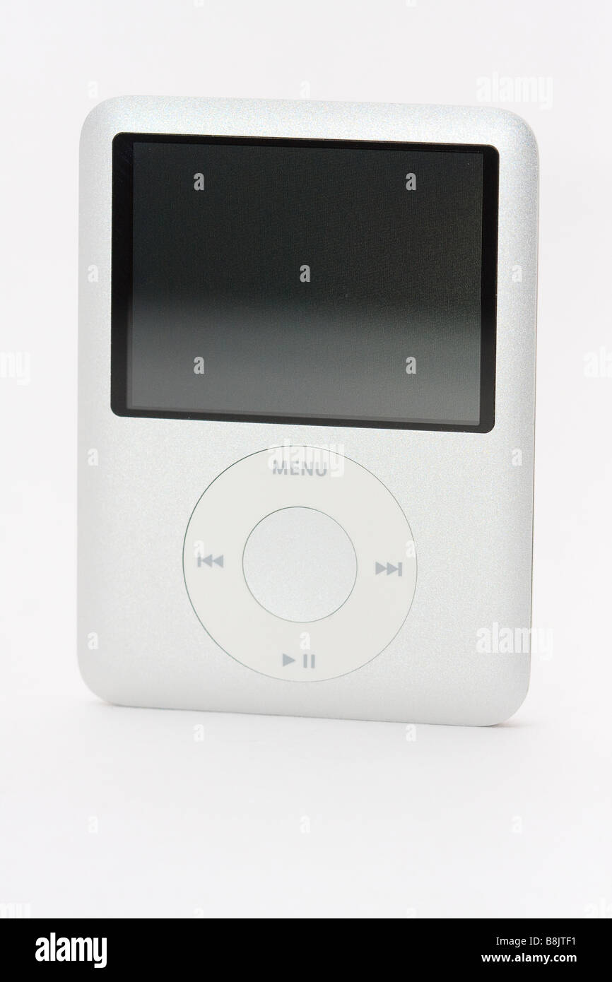 Apple iPod Nano on white background. Stock Photo