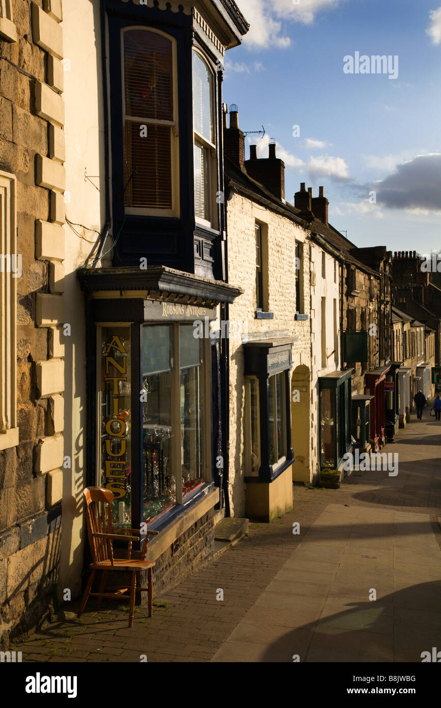 Antique Shops on The Bank Barnard Castle County Durham England Stock