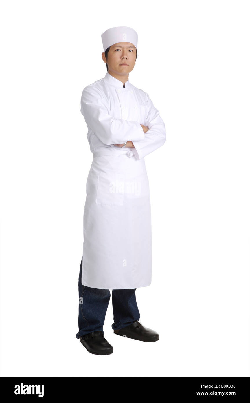 A Chef looking at the camera Stock Photo