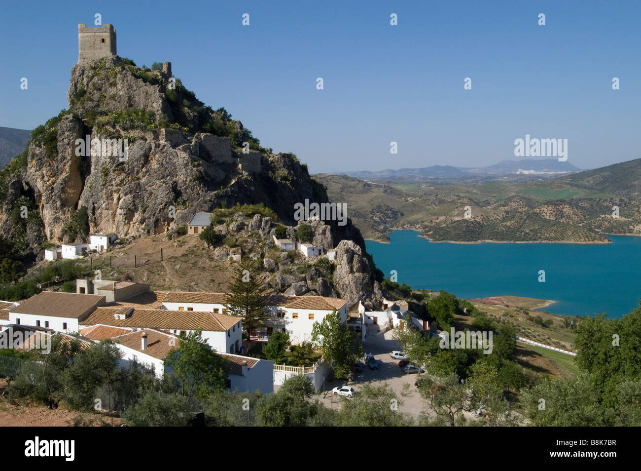 Zahara de la Sierra Andalusia Spain. One of southern Spains famous ...