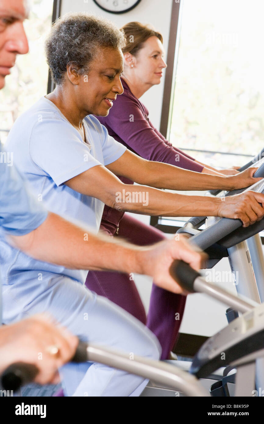 Patients Working Out Stock Photo