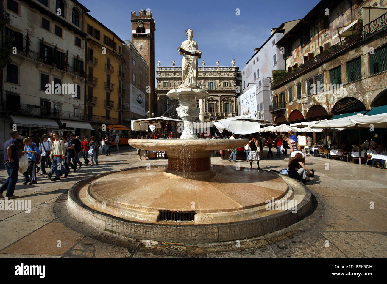 Madonna Verona, Fountain, Piazza delle Erbe, Verona, Italy