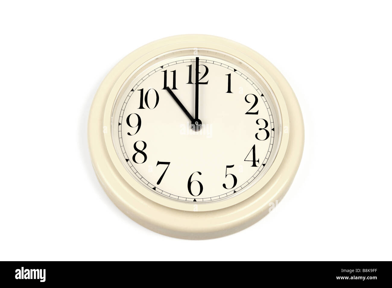 Wall clock against a white background Stock Photo