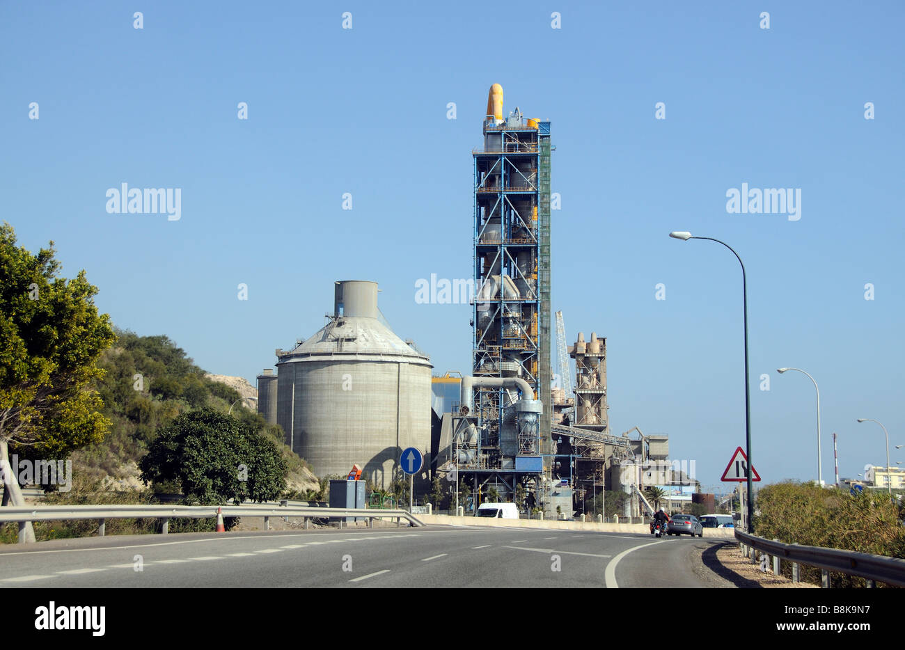 The FYM Italcementi Group cement producing industrial site situated on the roadside in eastern Malaga southern Spain Stock Photo