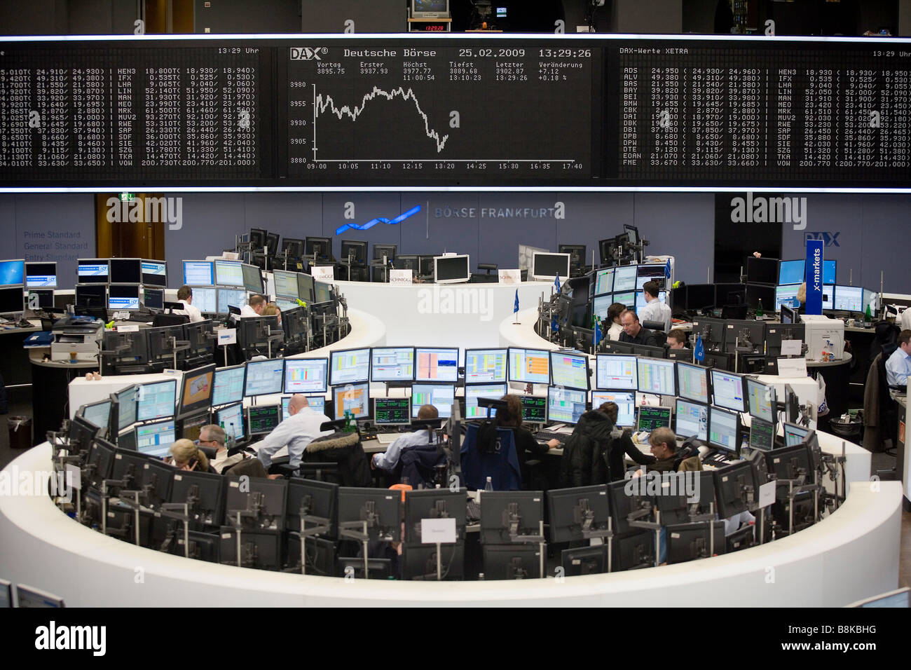Trading floor of the Frankfurt Stock Exchange Stock Photo