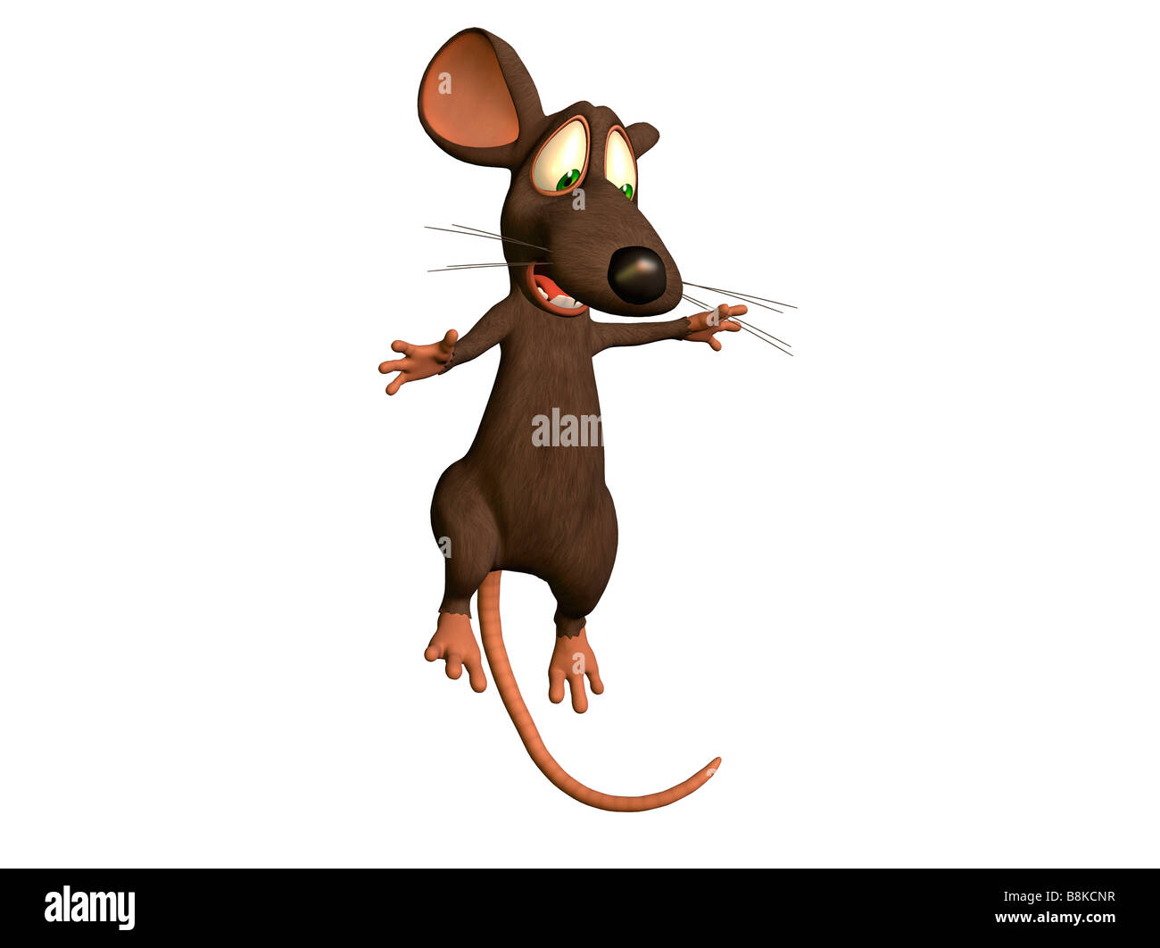 Cartoon mouse jumping isolated on white background Stock Photo Alamy