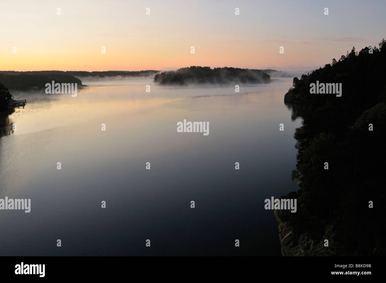 Bay of Slottssundet near the castle of Kastelholm in Aland Finland September 2008 Stock Photo