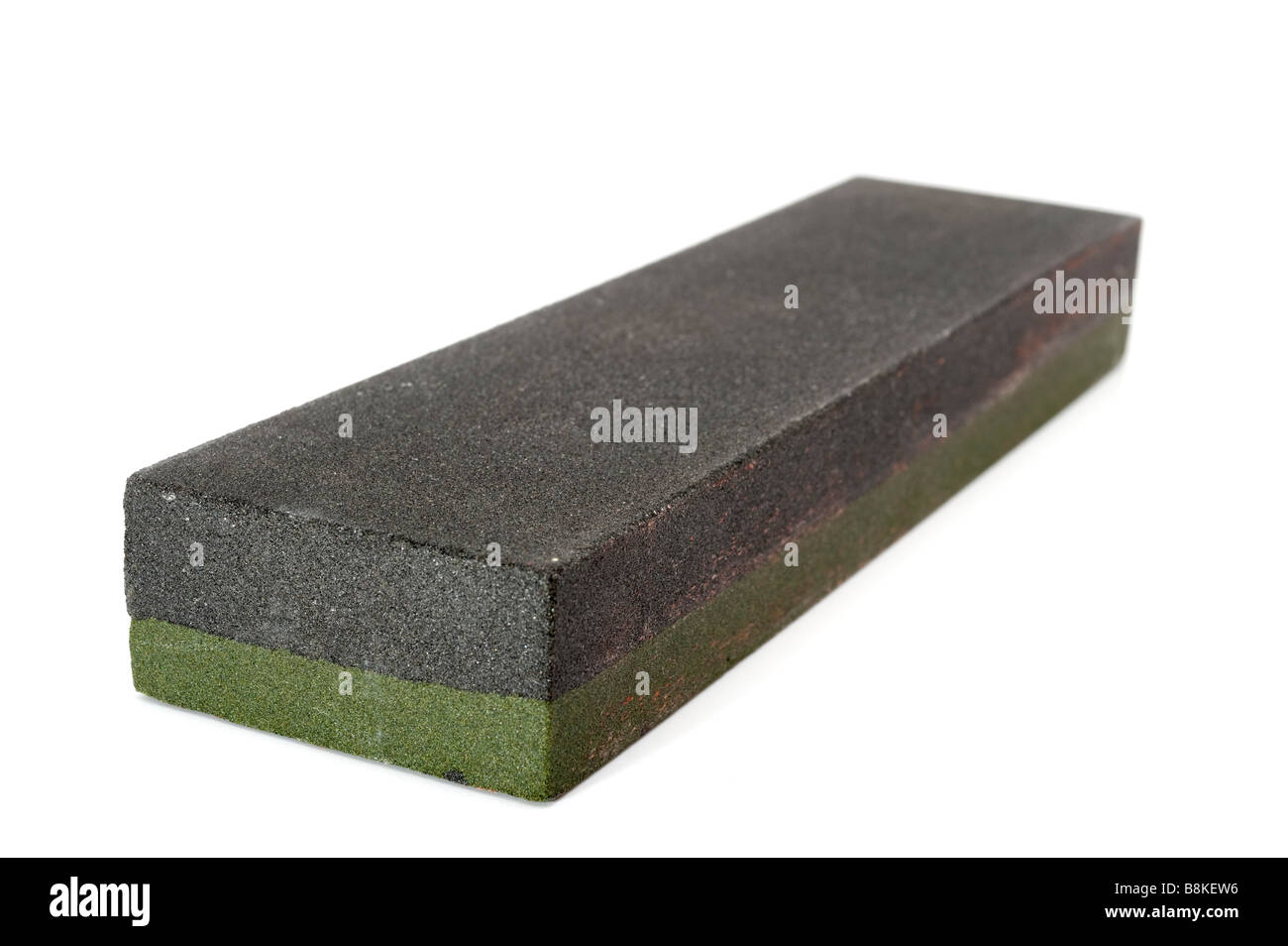 Fine and coarse Carborundum stone Stock Photo