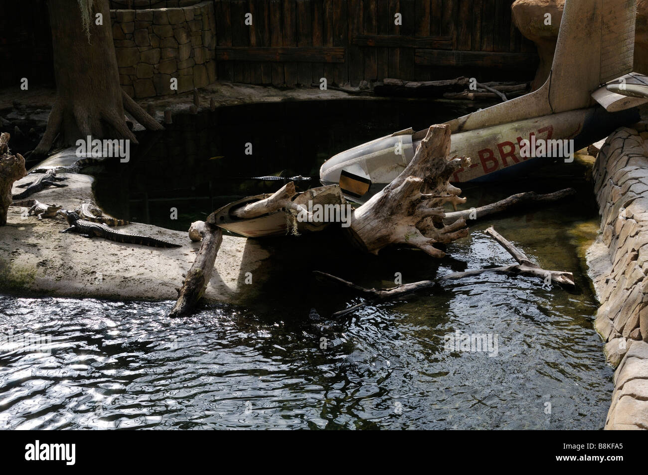 Stock photo of the inside of la planete des crocodiles in civaux France Stock Photo