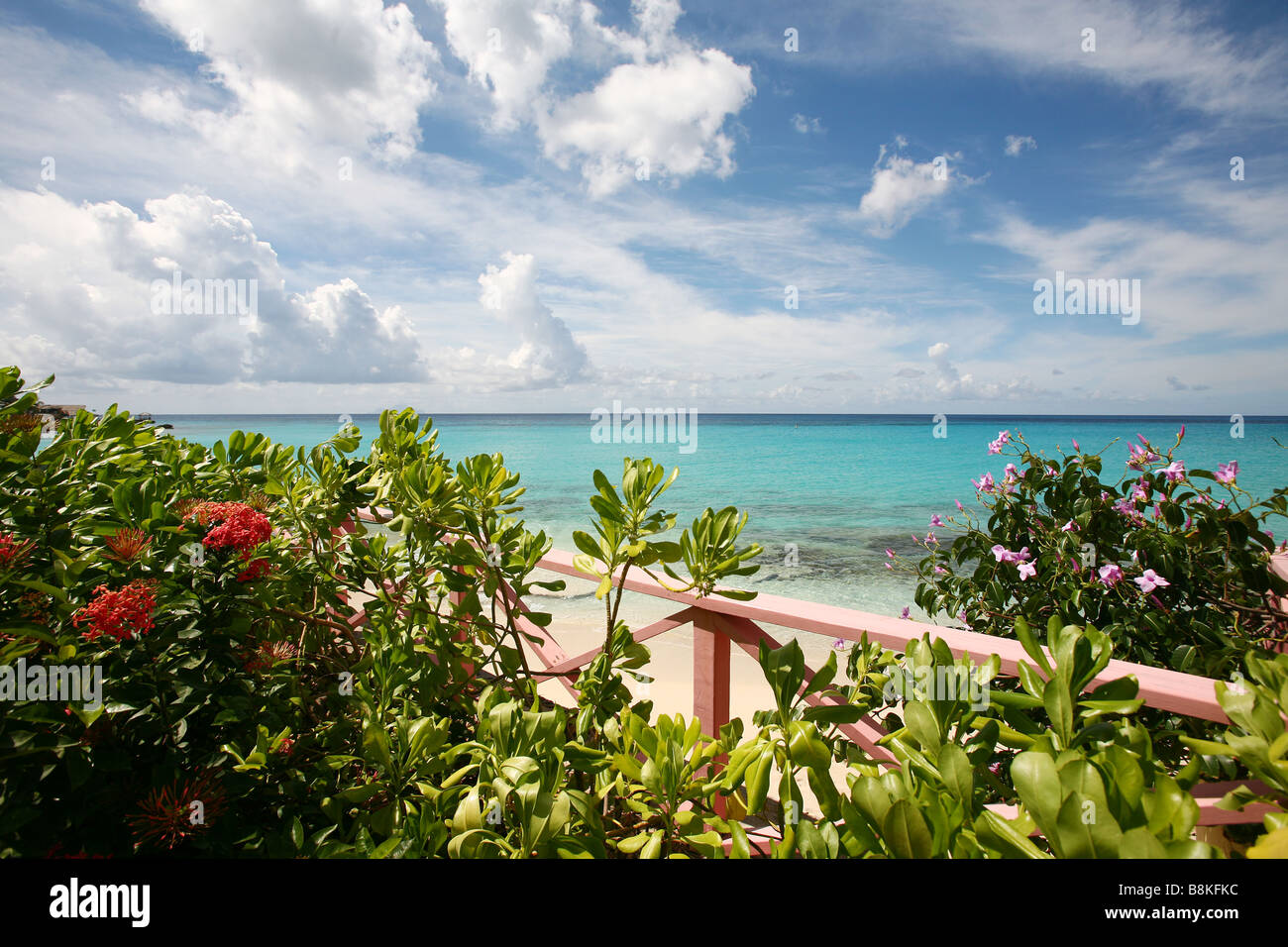 Blue sky white clouds blue sea beach hi-res stock photography and ...