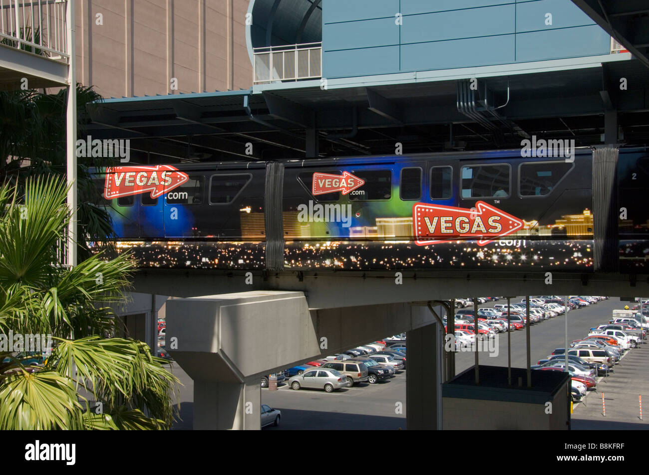 The Las Vegas Monrail Stock Photo