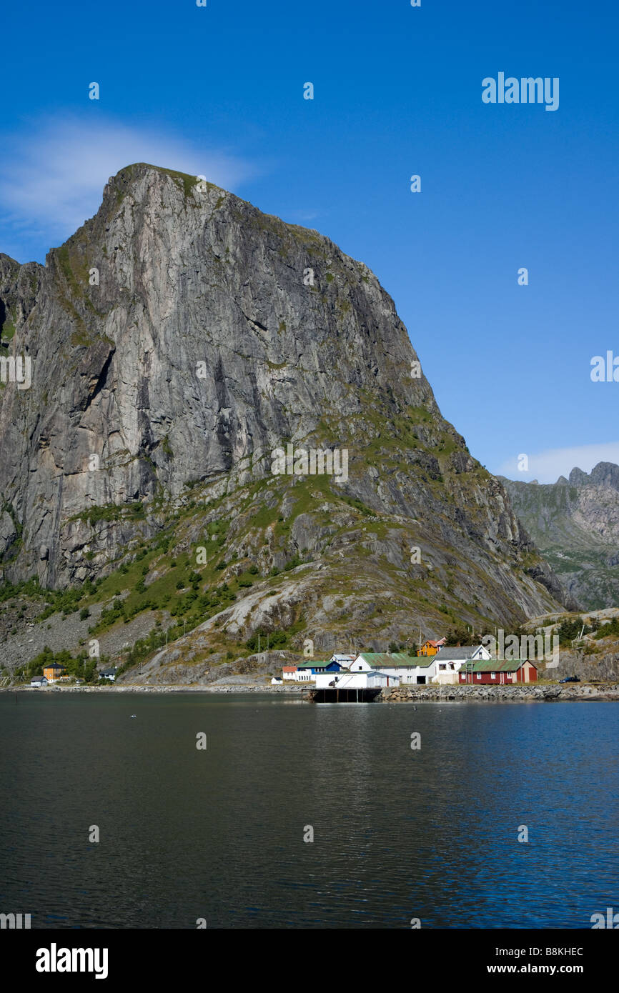 View from Hamnøy, Moskenesøya, Lofoten, Nordland, Norway, Scandinavia Stock Photo